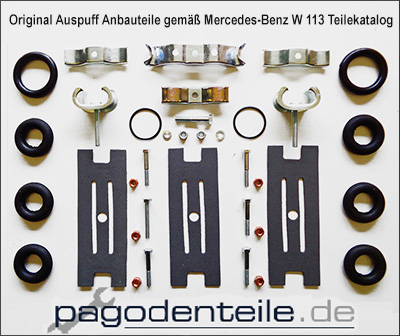 Auspuff Anbausatz Mercedes 230 SL 280 SL Pagode W 113 